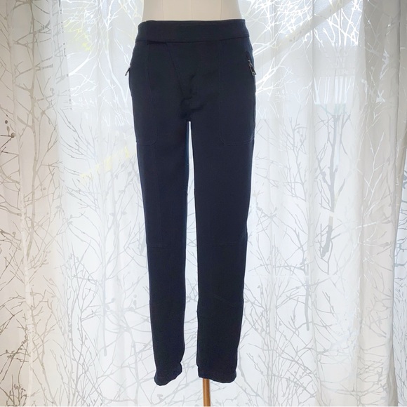 VINCE NAVY BLACK ZIPPER SIDE POCKETS PATCHWORK CARGO JOGGER DRESS PANTS - Picture 1 of 15